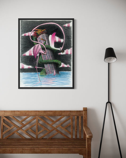 Pink Flamingo - Print